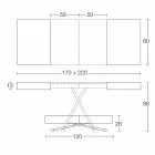 Mesa de centro moderna transformable con tablero de efecto Malta Made in Italy - Patroclus Viadurini