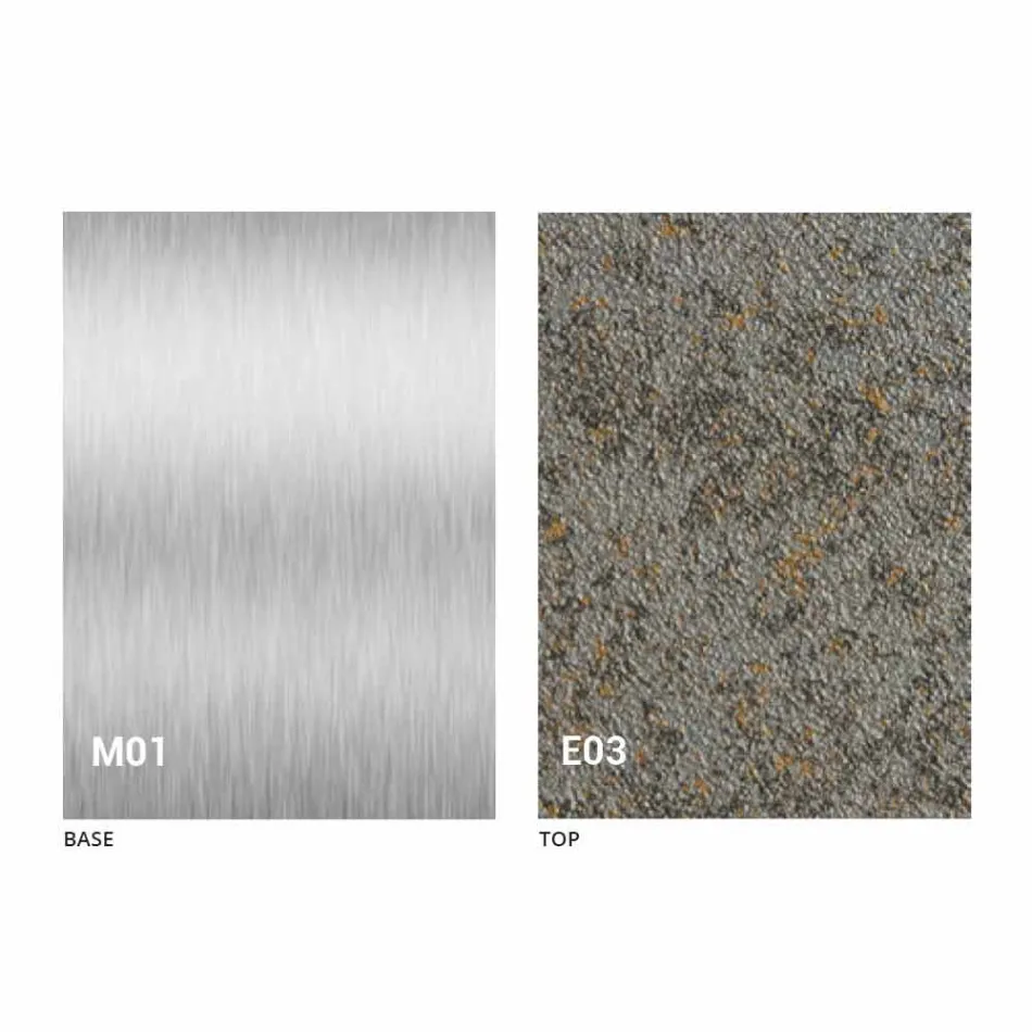 Mesa de centro moderna transformable con tapa de efecto mortero Made in Italy - Salomon Viadurini