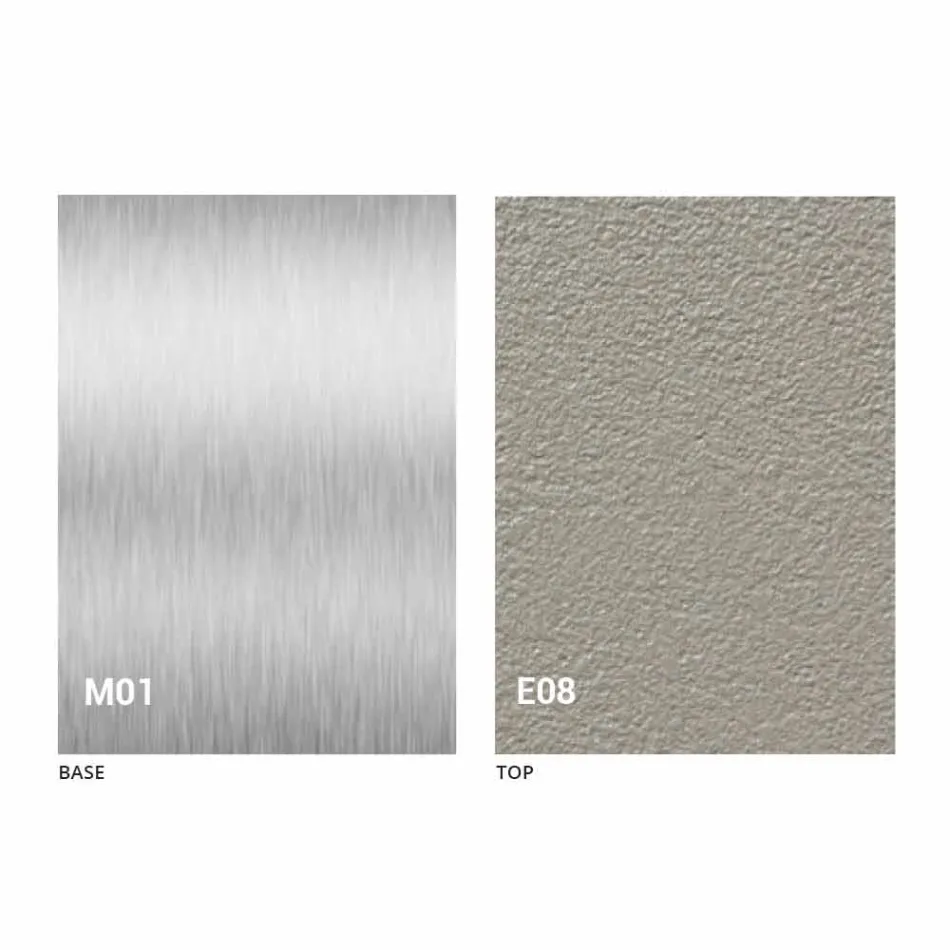 Mesa de centro moderna transformable con tapa de efecto mortero Made in Italy - Salomon Viadurini