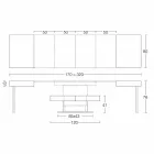 Mesa de centro moderna transformable con tapa de efecto mortero Made in Italy - Salomon Viadurini