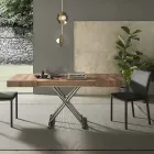 Mesa de centro moderna transformable en madera y metal, Made in Italy - Spirit Viadurini