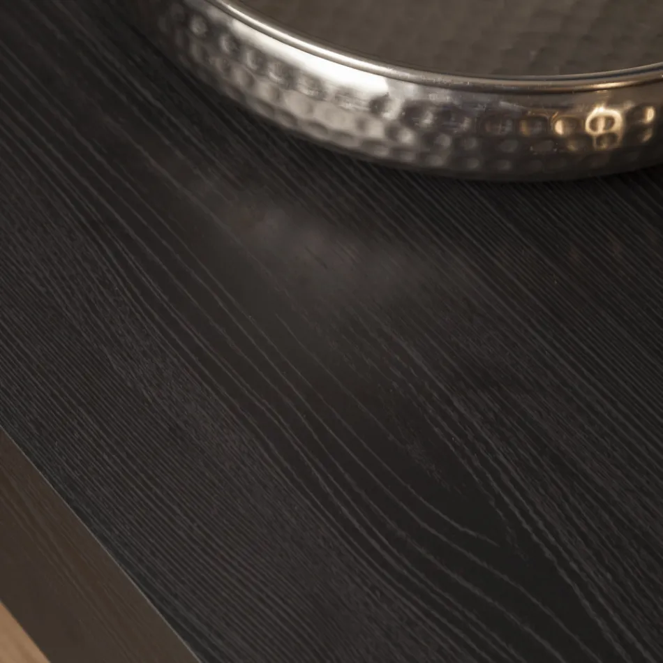 Mesa de centro transformable moderna en metal y madera Made in Italy - Universe Viadurini