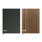 Mesa de centro moderna transformable en metal grafito y tapa de madera - Sistocle Viadurini