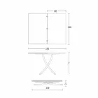 Mesa de centro moderna transformable en metal grafito y tapa de madera - Sistocle Viadurini