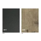 Mesa de centro moderna transformable en metal grafito y tapa de madera - Sistocle Viadurini