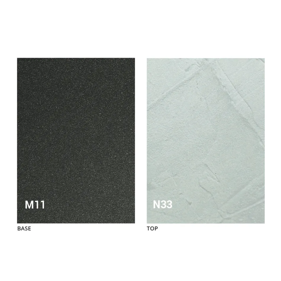 Mesa de centro moderna transformable en metal grafito y tapa de madera - Sistocle Viadurini