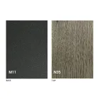 Mesa de centro moderna transformable en metal grafito y tapa de madera - Sistocle Viadurini