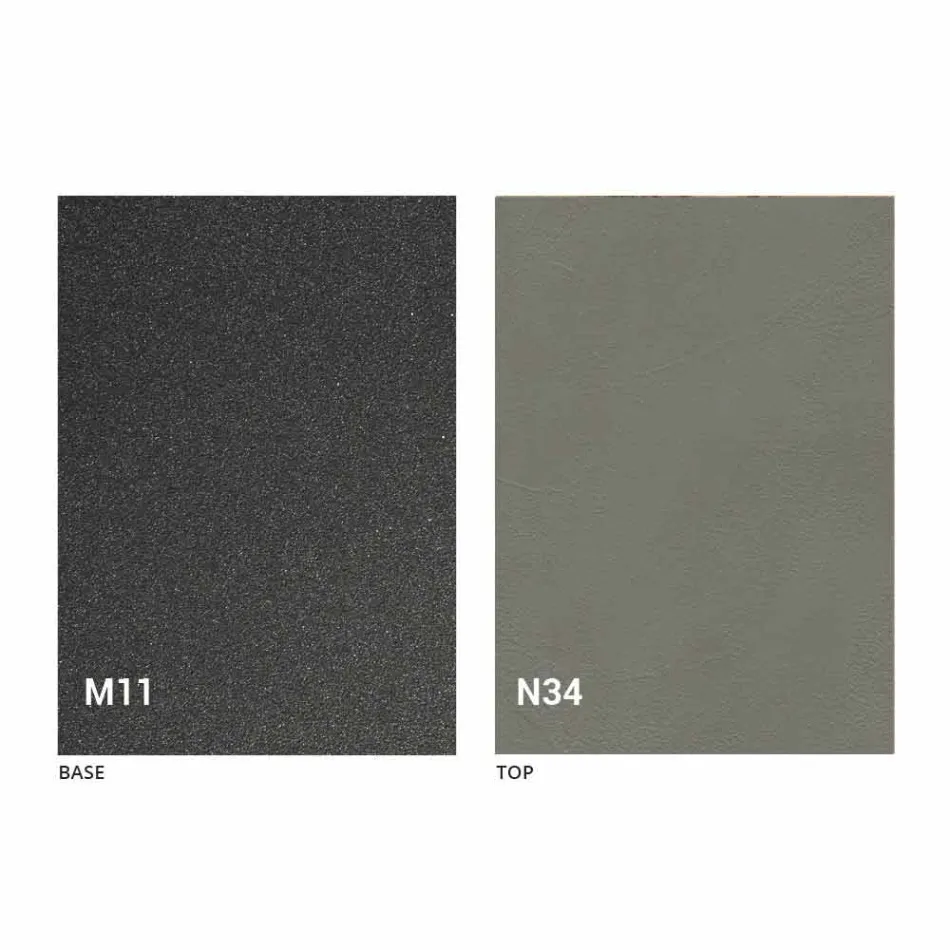 Mesa de centro moderna transformable en metal grafito y tapa de madera - Sistocle Viadurini