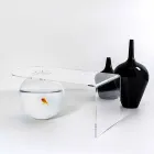 Mesa de centro transparente de diseño moderno L90xH40xP48 cm Bolly, hecha en Italia Viadurini