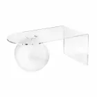 Mesa de centro transparente de diseño moderno L90xH40xP48 cm Bolly, hecha en Italia Viadurini