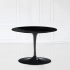 Mesa de Centro Tulip Eero Saarinen H 39 Ovalada en Laminado Líquido Negro Made in Italy - Escarlata Viadurini