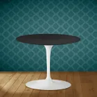 Mesa de centro Tulip de Eero Saarinen, 41 pulgadas de alto, cerámica Domoos, fabricada en Italia - Escarlata Viadurini
