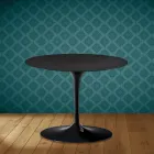 Mesa de centro Tulip de Eero Saarinen, 41 pulgadas de alto, cerámica Domoos, fabricada en Italia - Escarlata Viadurini