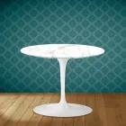 Mesa de Centro Tulip Eero Saarinen H 41 en Cerámica Entzo Made in Italy - Escarlata Viadurini