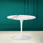 Mesa de Centro Tulip Eero Saarinen H 41 en Cerámica Invisible Select Made in Italy - Escarlata Viadurini