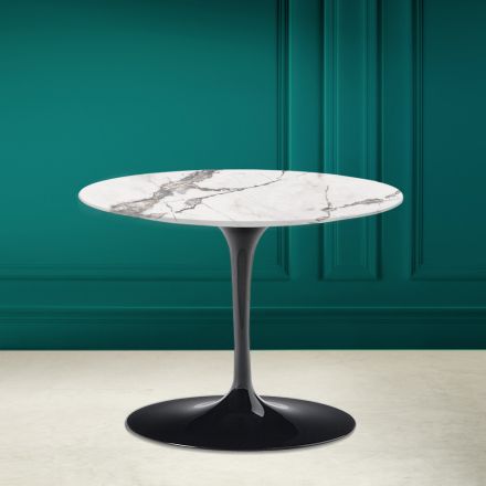Mesa de Centro Tulip Eero Saarinen H 41 en Cerámica Invisible Select Made in Italy - Escarlata Viadurini