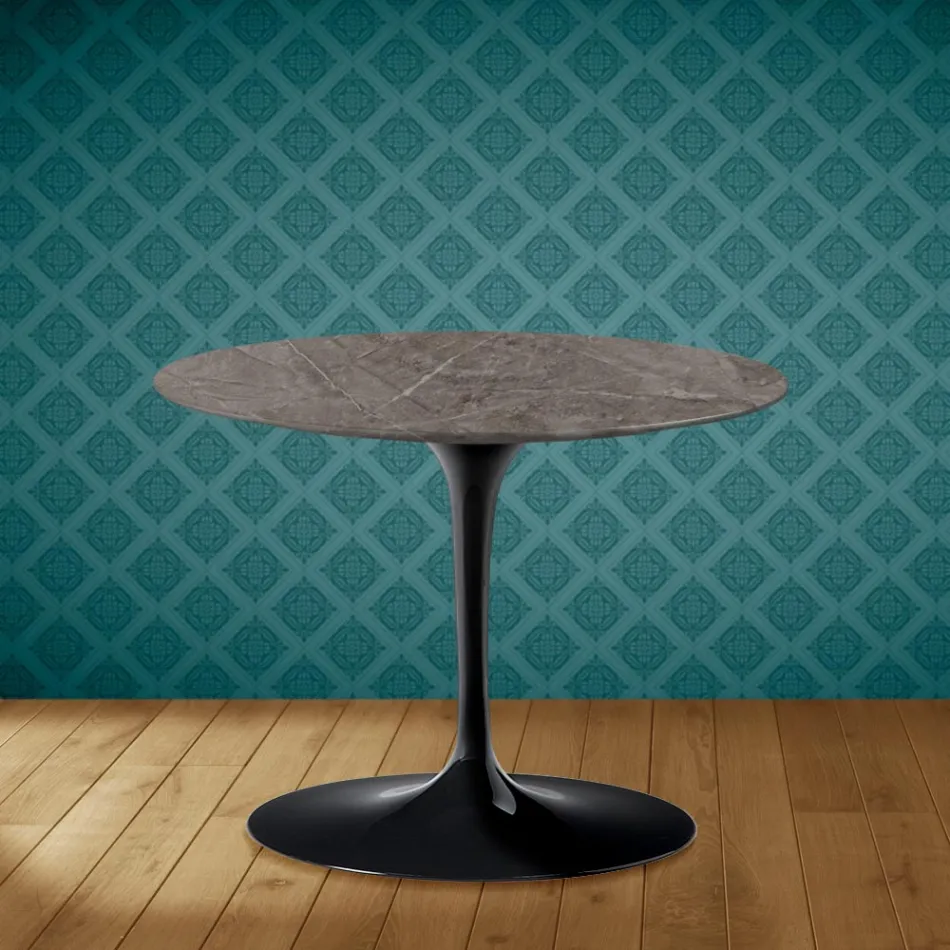 Mesa de Centro Tulip Eero Saarinen H 41 en Cerámica Kira Made in Italy - Escarlata Viadurini