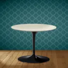 Mesa de centro Tulip de Eero Saarinen, 104 cm de altura, cerámica Marmorio, fabricada en Italia - Escarlata Viadurini