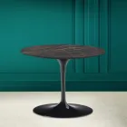 Mesa de centro Tulip Eero Saarinen H 41 en Noir Desire Made in Italy Cerámica - Escarlata Viadurini