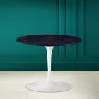 Mesa de Centro Tulip Eero Saarinen H 41 en Cerámica Noir Laurent Made in Italy - Escarlata Viadurini