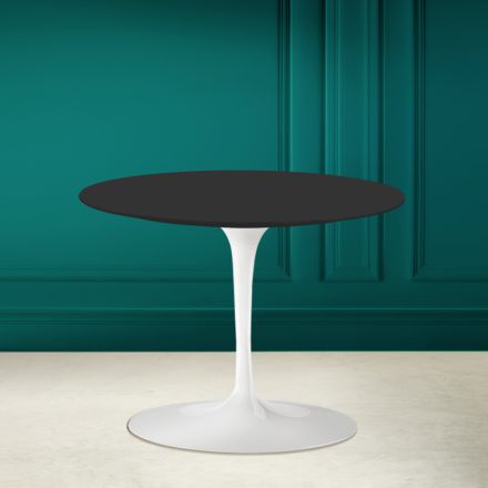Mesa de Centro Tulip Eero Saarinen H 41 en Noir Cerámica Suave Made in Italy - Escarlata Viadurini