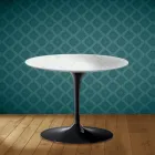 Mesa de centro Tulip de Eero Saarinen, 104 cm de altura, cerámica Salina, fabricada en Italia - Escarlata Viadurini