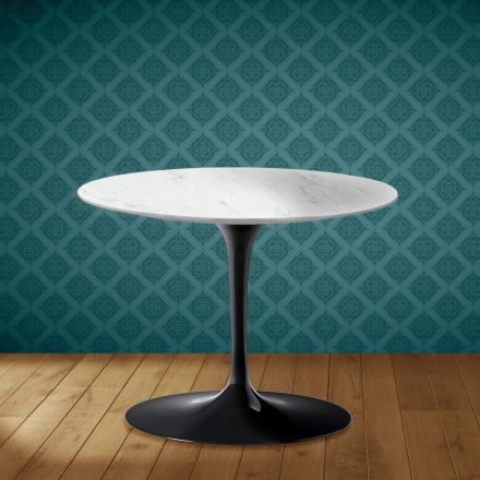Mesa de centro Tulip de Eero Saarinen, 104 cm de altura, cerámica Salina, fabricada en Italia - Escarlata Viadurini