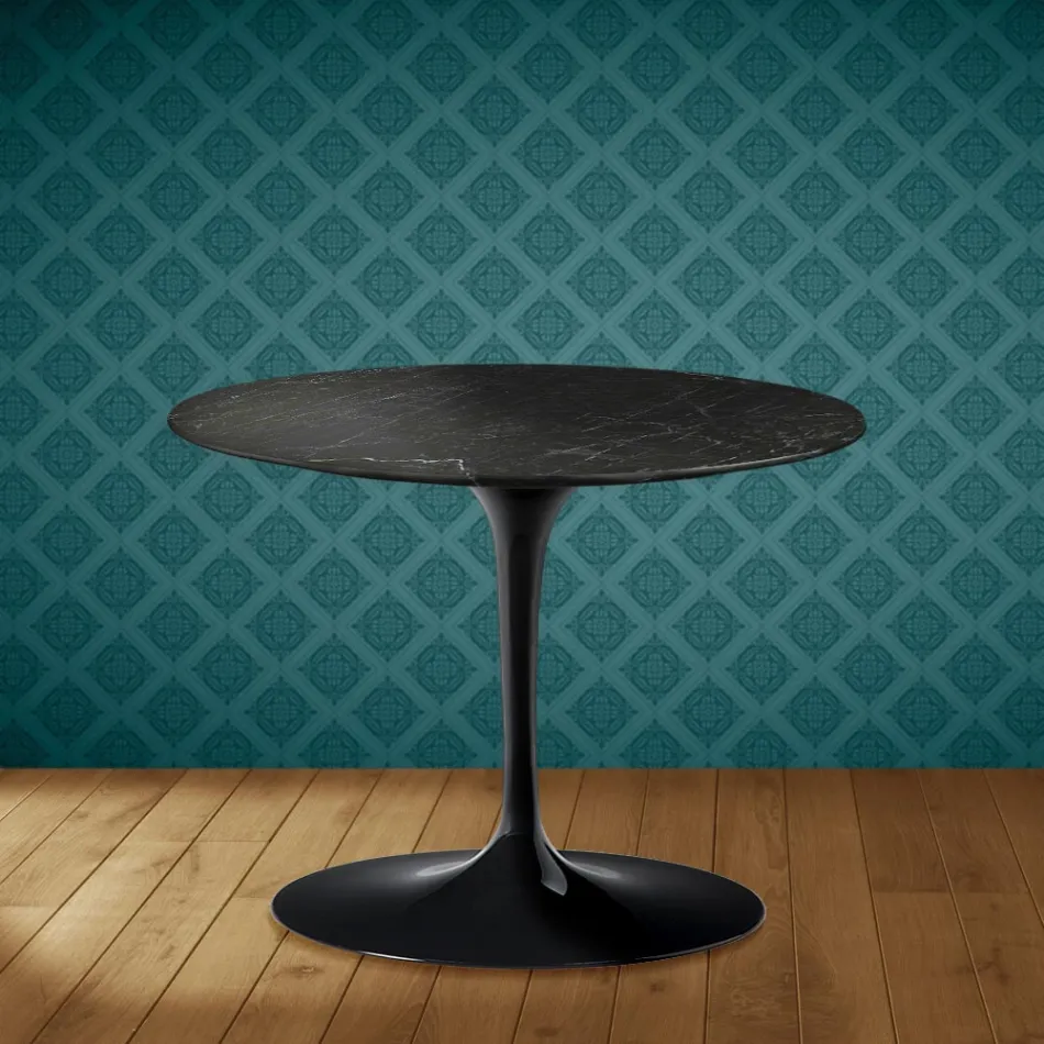 Mesa de centro Tulip de Eero Saarinen, 104 cm de altura, cerámica Somnia, fabricada en Italia - Escarlata Viadurini