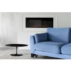 Mesa de Centro Tulip Eero Saarinen H 41 Ovalada con Laminado Líquido Negro - Tapa Escarlata Viadurini