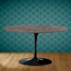 Mesa de Centro Tulip Eero Saarinen H 41 Ovalada en Cerámica Kira Made in Italy - Escarlata Viadurini