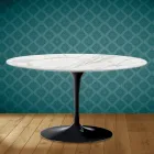 Mesa de Centro Tulip Eero Saarinen H 41 Ovalada en Cerámica Morpheus Made in Italy - Escarlata Viadurini