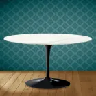 Mesa de Centro Tulip Eero Saarinen H 41 Ovalada en Cerámica Rem Made in Italy - Escarlata Viadurini