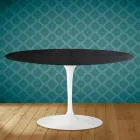 Mesa de Centro Tulip Eero Saarinen H 41 Ovalada en Cerámica Sirius Made in Italy - Escarlata Viadurini