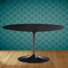 Mesa de Centro Tulip Eero Saarinen H 41 Ovalada en Cerámica Sirius Made in Italy - Escarlata Viadurini