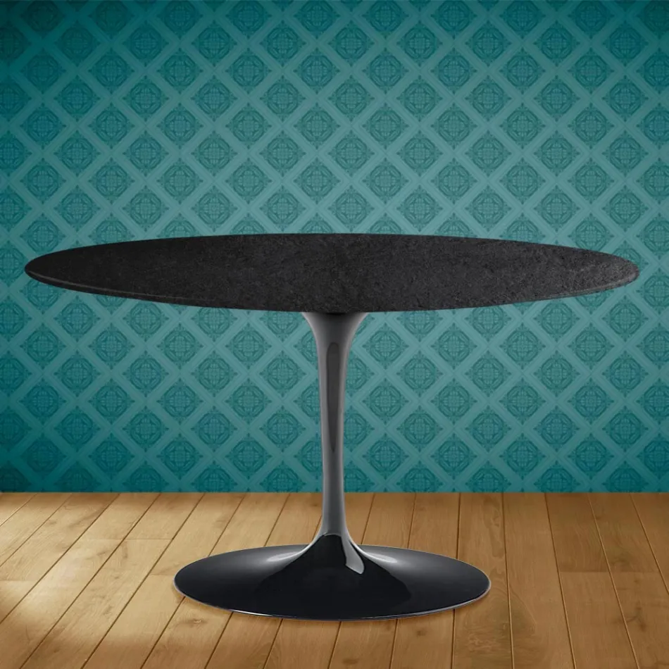 Mesa de Centro Tulip Eero Saarinen H 41 Ovalada en Cerámica Sirius Made in Italy - Escarlata Viadurini