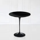 Mesa de Centro Tulip Eero Saarinen H 52 con Tapa de Laminado Líquido Negro Made in Italy - Escarlata Viadurini