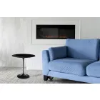 Mesita Eero Saarinen Tulip Alt. 52 con tablero de laminado líquido negro Made in Italy - Escarlata Viadurini