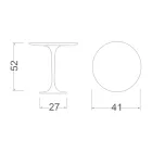 Mesa de Centro Tulip Eero Saarinen H 52 con Tapa de Laminado Líquido Negro Made in Italy - Escarlata Viadurini