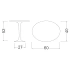 Mesa de Centro Tulip Eero Saarinen H 52 con Tapa de Mármol Negro Marquinia Made in Italy - Escarlata Viadurini