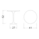 Mesita Eero Saarinen Tulip Alt. 52 de Mármol Carrara Statuarietto Made in Italy - Escarlata Viadurini