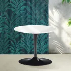 Mesa de centro Tulipán de Saarinen, 39 cm de altura, en cerámica Florim blanca brillante - Escarlata Viadurini
