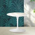 Mesa de centro Tulipán de Saarinen, 39 cm de altura, en cerámica Florim Calacatta Gold brillante - Escarlata