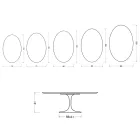 Mesa de centro Tulip de Saarinen, 41 cm de altura, en cerámica mate Florim Statuario - Escarlata Viadurini