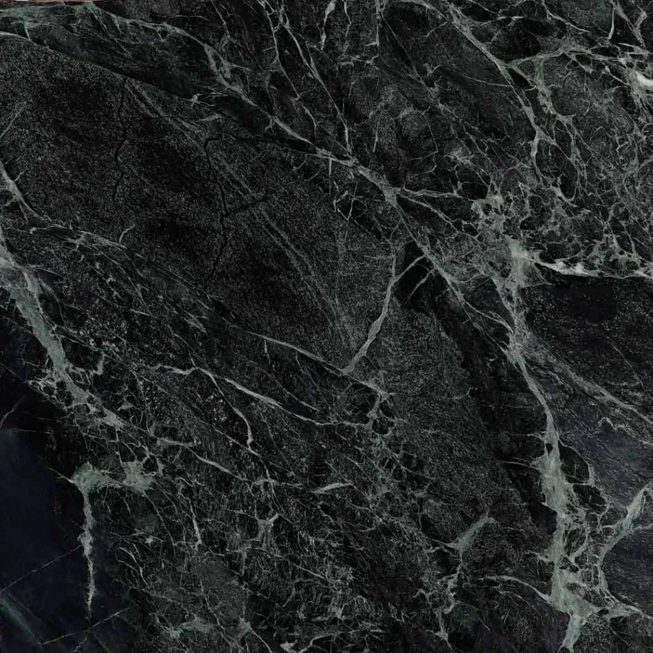 Mesita Tulip Saarinen Alt. 41 con tablero de mármol Verde Alpi Made in Italy Viadurini