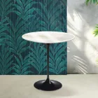 Mesa de centro Tulip de Saarinen, 52 cm de altura, en cerámica Florim Calacatta Gold Gloss - Scarlet Viadurini