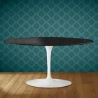Mesa de centro ovalada Tulip de Saarinen, 104 cm de altura, cerámica Somnia, fabricada en Italia - Escarlata Viadurini