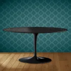 Mesa de centro ovalada Tulip de Saarinen, 104 cm de altura, cerámica Somnia, fabricada en Italia - Escarlata Viadurini