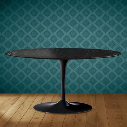 Mesa de centro ovalada Tulip de Saarinen, 104 cm de altura, cerámica Somnia, fabricada en Italia - Escarlata Viadurini
