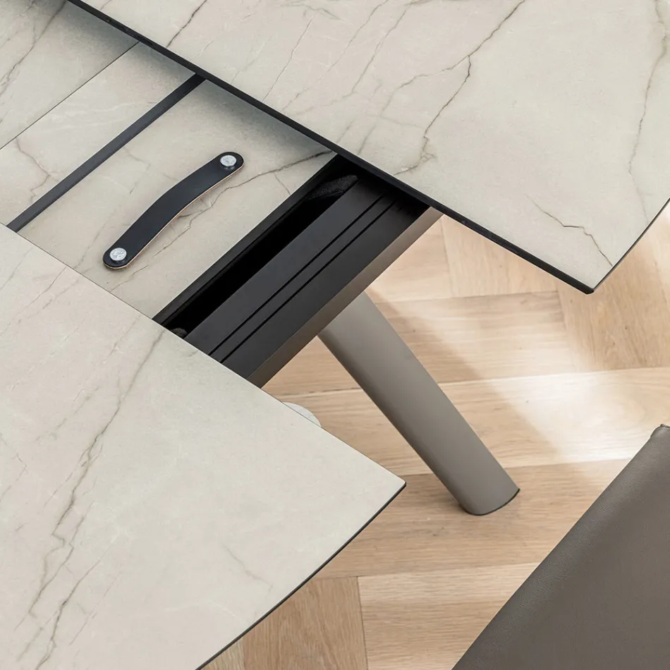 Mesa de barril extensible hasta 170 cm en HPL estratificado - Convivio Viadurini