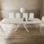 Mesa Barril Extensible a 240 o 280 cm en HPL y Metal - Presente Viadurini